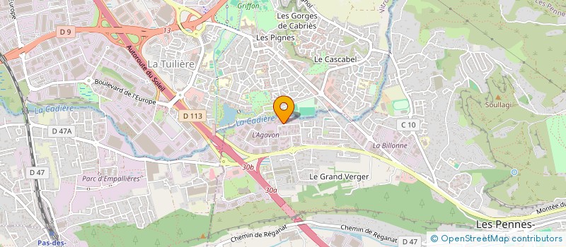 localisation de l'entreprise T E B à LES PENNES-MIRABEAU