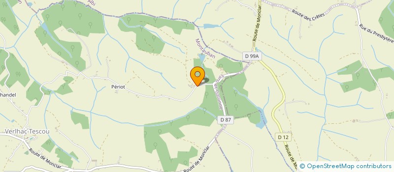 localisation de l'entreprise T.E.H. (TRAVAUX ET ENTRETIEN DE L'HABITAT)  MONCLAR-DE-QUERCY