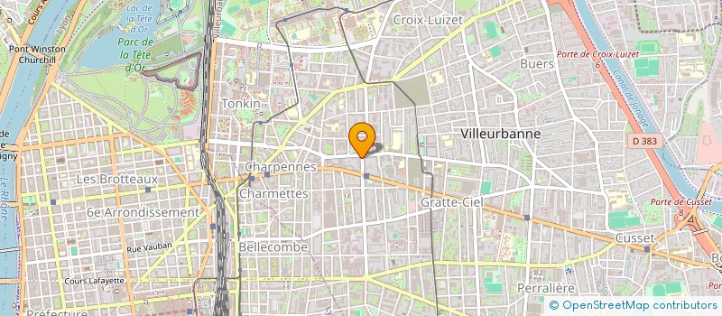 localisation de l'entreprise T.E.I.SUD EST  VILLEURBANNE