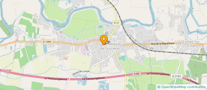 localisation de l'entreprise T.E.M.  SAINT-MEDARD-DE-GUIZIERES