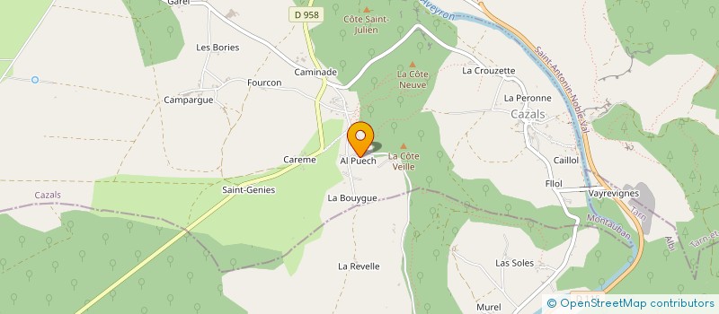 localisation de l'entreprise T.E.P.INTER  CAZALS