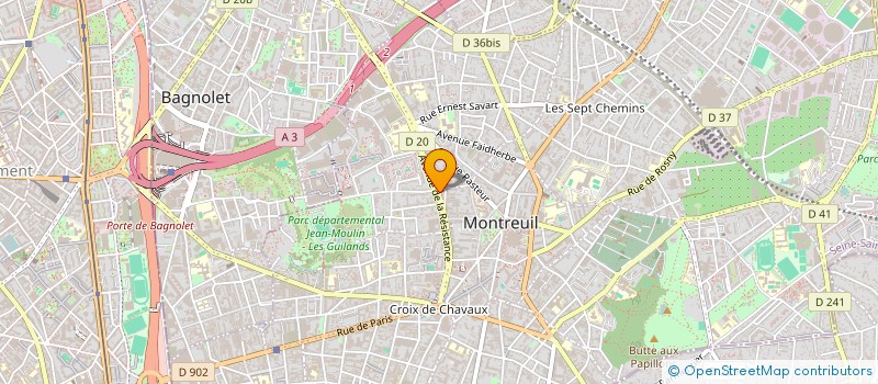 localisation de l'entreprise T.E.P.P à MONTREUIL