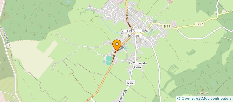 localisation de l'entreprise T.E.S IMMO  VERCEL-VILLEDIEU-LE-CAMP