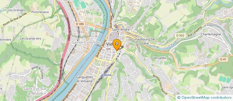 localisation de l'entreprise T.E.S PREVENTION T.E.S : TRAVAIL - ENVIRONNEMENT - SANTE  VIENNE