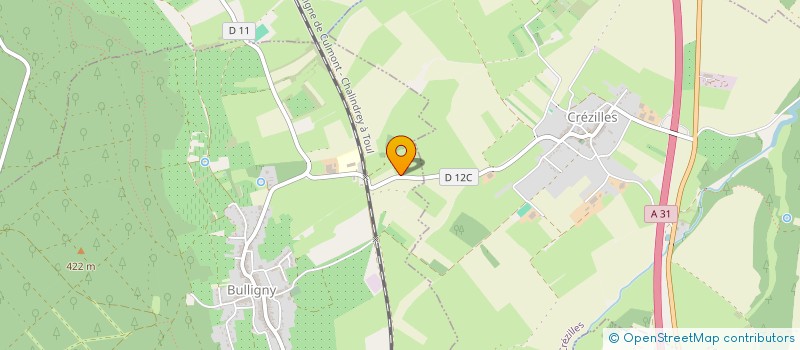 localisation de l'entreprise T.E.S.T (TERRITOIRE POUR L'EMPLOI DANS LE SUD TOULOIS)  BULLIGNY