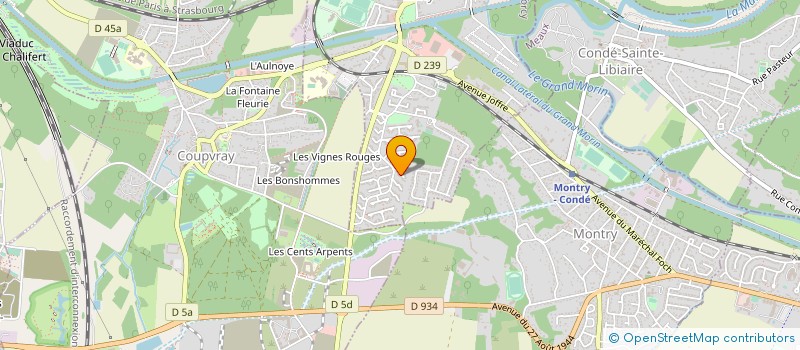 localisation de l'entreprise T.E.V.  ESBLY