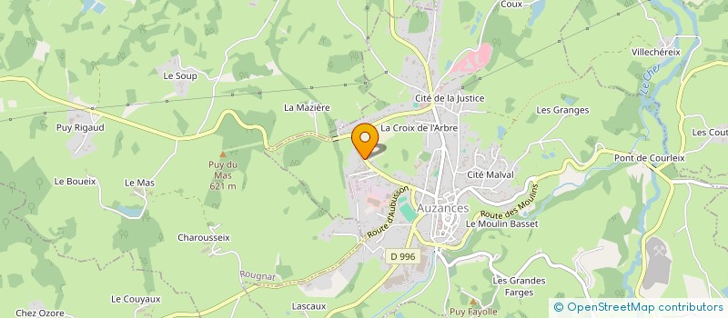localisation de l'entreprise T ET P SYLVICULTURE INDIVISION  ARFEUILLE-CHATAIN
