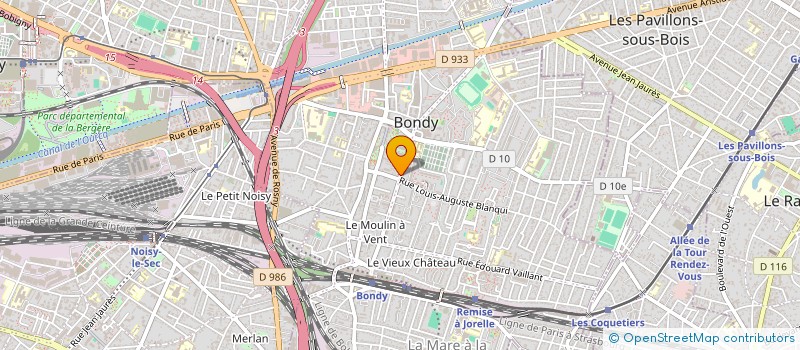 localisation de l'entreprise T.F  BONDY