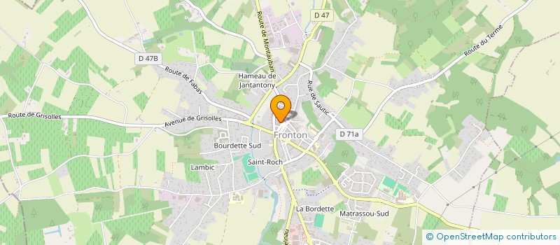 localisation de l'entreprise T.F.A.  FRONTON