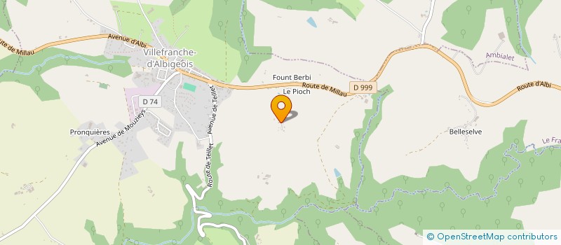 localisation de l'entreprise T.&F.C.  VILLEFRANCHE D'ALBIGEOIS