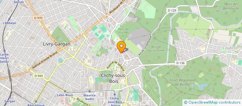 localisation de l'entreprise T.F & COMPAGNIE à CLICHY-SOUS-BOIS