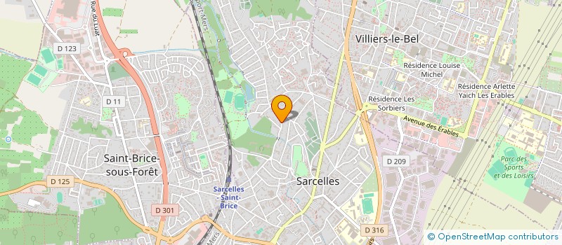 localisation de l'entreprise T.F.G à SARCELLES