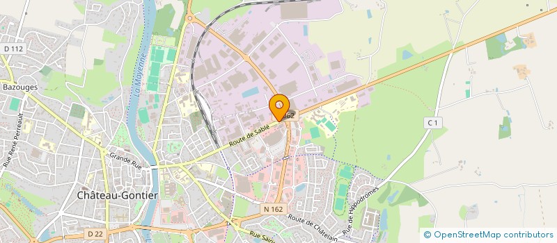 localisation de l'entreprise T.F.J.B.  CHATEAU-GONTIER-SUR-MAYENNE