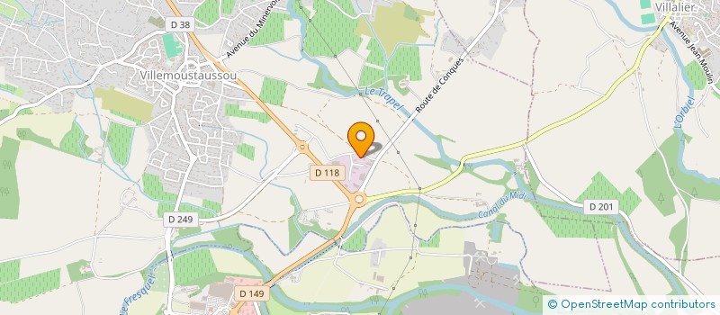 localisation de l'entreprise T.F.J TRANSPORT FRANCK&JEAN  VILLEMOUSTAUSSOU