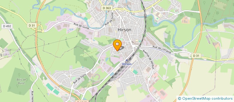 localisation de l'entreprise T.F. NATURE  HIRSON