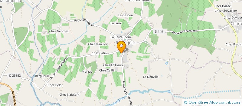 localisation de l'entreprise T.F.R.  ROUFFIGNAC