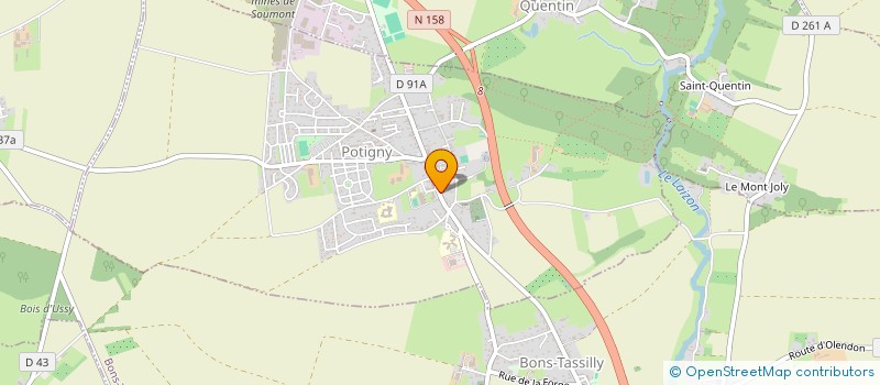 localisation de l'entreprise T.G  POTIGNY