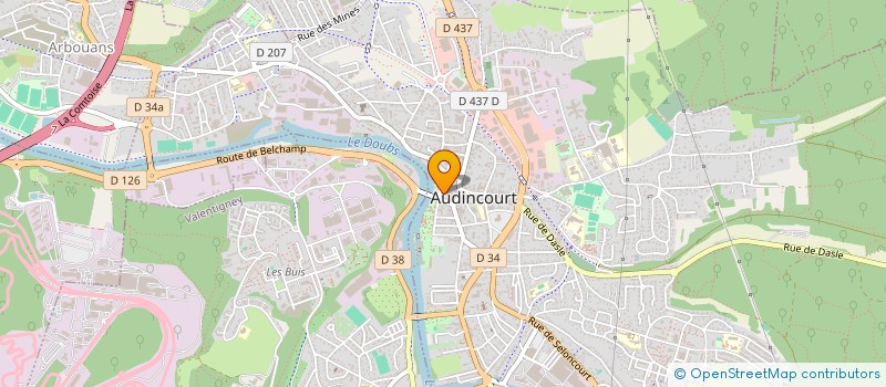 localisation de l'entreprise T.G.B à AUDINCOURT