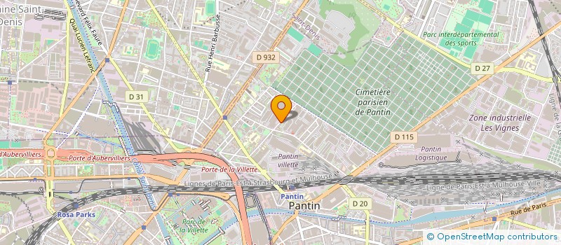 localisation de l'entreprise T.G.B.  PANTIN
