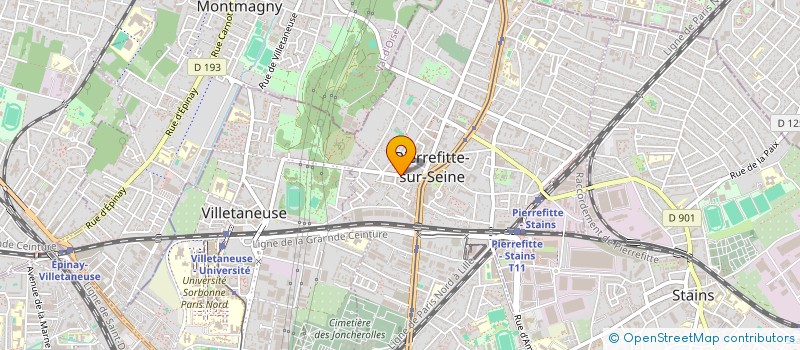 localisation de l'entreprise T.G.B.E à PIERREFITTE-SUR-SEINE