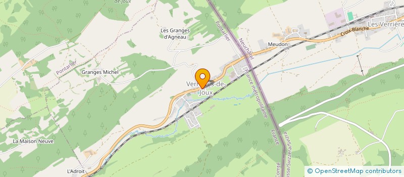 localisation de l'entreprise T&G CONSTRUCTION à VERRIERES-DE-JOUX