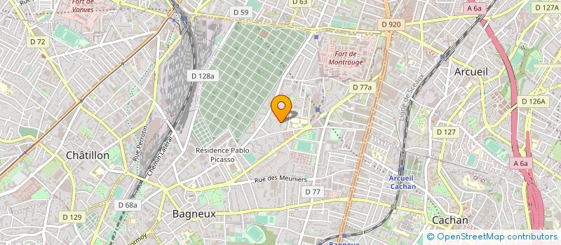 localisation de l'entreprise T G M  BAGNEUX