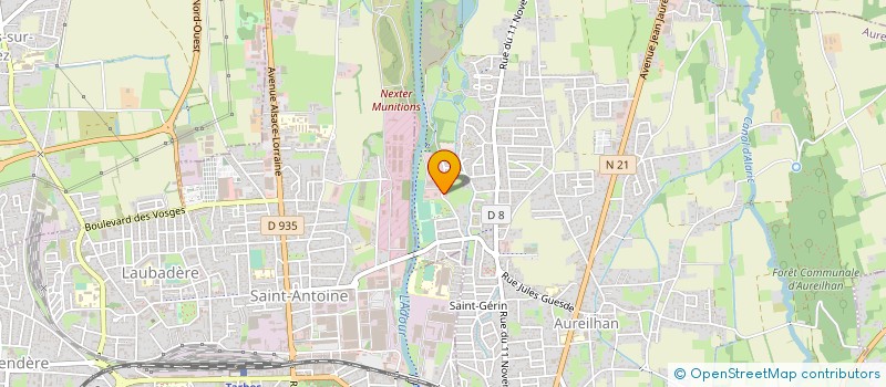 localisation de l'entreprise T.G.M. - TRANSPORT GIOVANNONE MAYSTRE  AUREILHAN