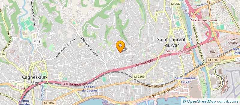 localisation de l'entreprise T.G.R à CAGNES-SUR-MER