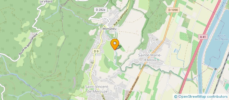 localisation de l'entreprise T.G.R.M.  SAINT-VINCENT-DE-MERCUZE