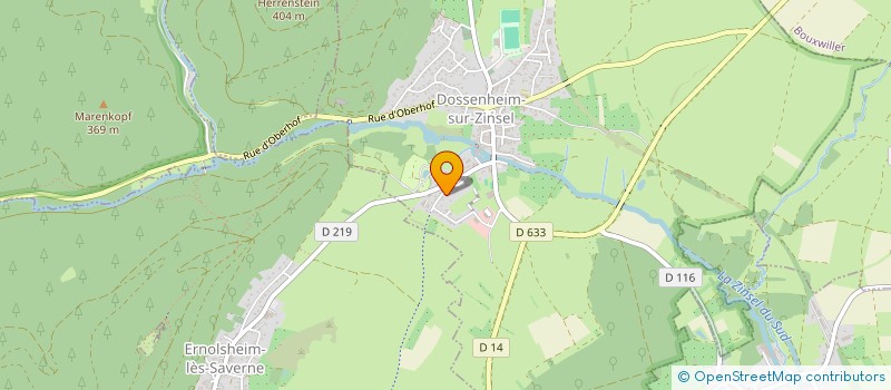 localisation de l'entreprise T.G.S.  DOSSENHEIM-SUR-ZINSEL