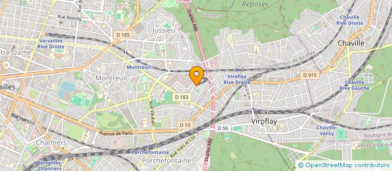 localisation de l'entreprise T.H.B à VERSAILLES