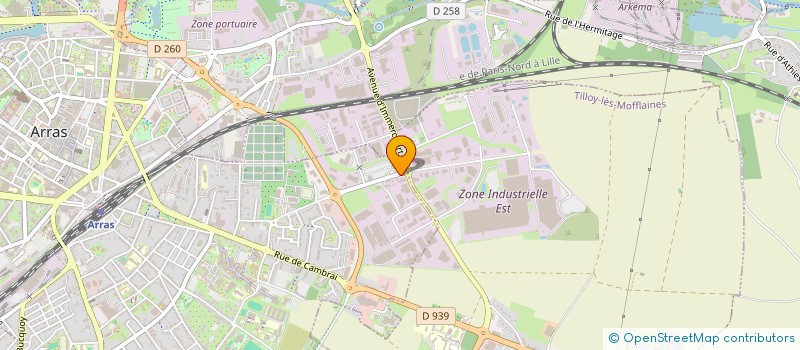 localisation de l'entreprise T-H BLOOM à ARRAS