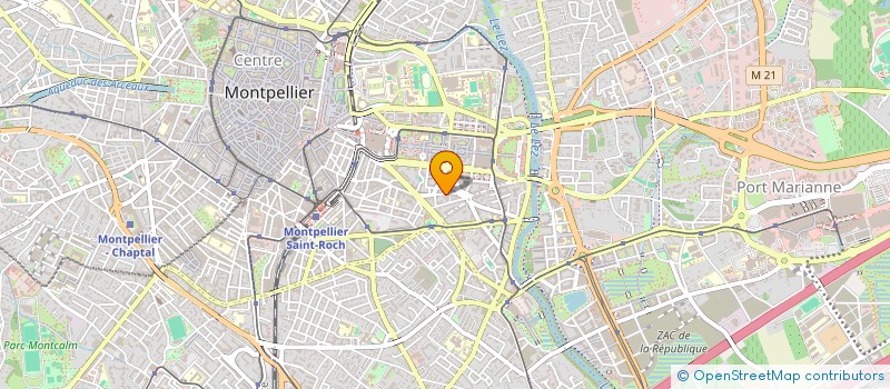 localisation de l'entreprise T.H.C. à MONTPELLIER