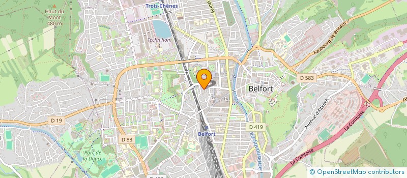 localisation de l'entreprise T.H.&CO  BELFORT