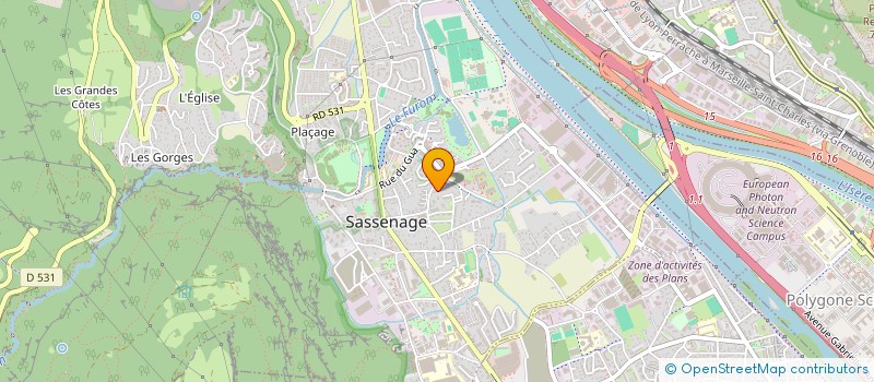 localisation de l'entreprise T .H. IMMOBILIER  SASSENAGE