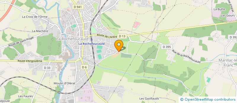 localisation de l'entreprise T.H.L à LA ROCHEFOUCAULD-EN-ANGOUMOIS