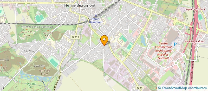 localisation de l'entreprise T.H.M  HENIN-BEAUMONT