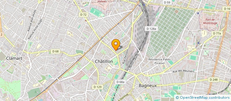 localisation de l'entreprise T H P  CHATILLON