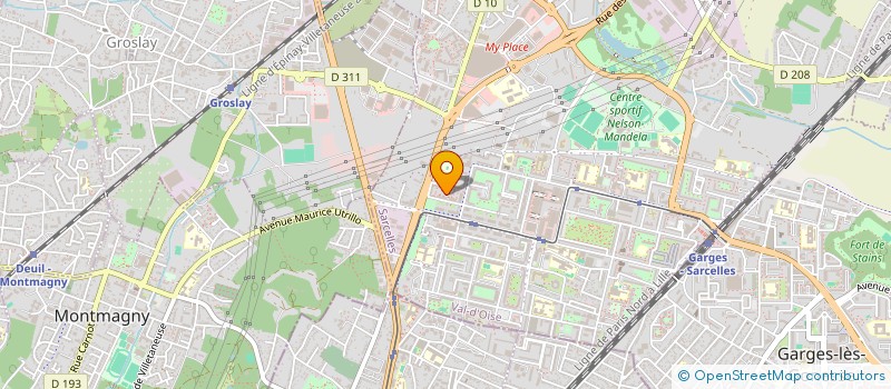 localisation de l'entreprise T.H.P.ELECTRONIQUE à SARCELLES