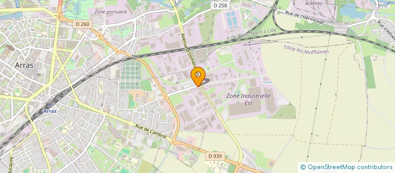 localisation de l'entreprise T-H TOAL MEN à ARRAS