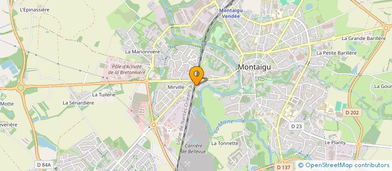 localisation de l'entreprise T'HOME STORES à MONTAIGU-VENDEE