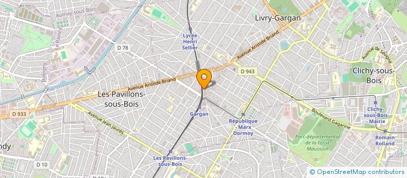 localisation de l'entreprise T.I.B  LES PAVILLONS-SOUS-BOIS