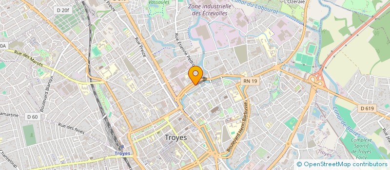 localisation de l'entreprise T.I.C. à TROYES