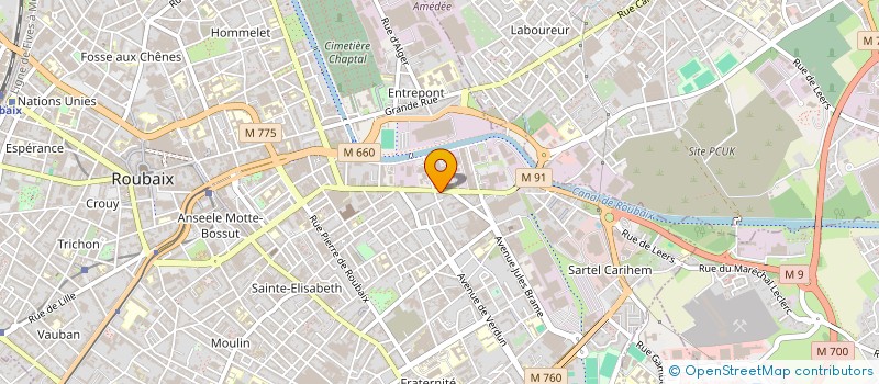 localisation de l'entreprise T I C E N à ROUBAIX