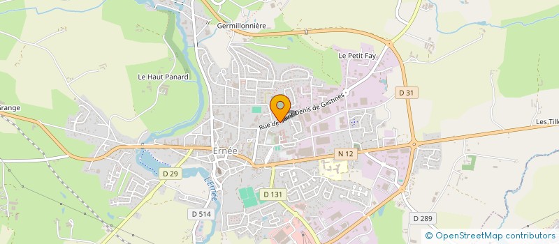 localisation de l'entreprise T.I.M TOLERIE INDUSTRIELLE DE LA MAYENNE  ERNEE