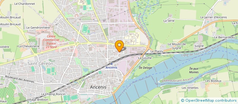 localisation de l'entreprise T'IMPA (ALLONS Y) ACTIONS SOLIDAIRES  ANCENIS-SAINT-GEREON