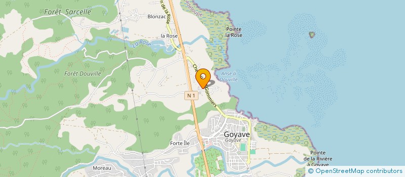 localisation de l'entreprise T.INVEST à GOYAVE