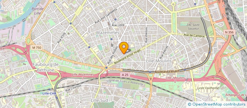 localisation de l'entreprise T.J. BAT à LILLE