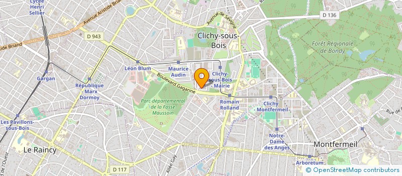 localisation de l'entreprise T J M RAVALEMENT à CLICHY-SOUS-BOIS