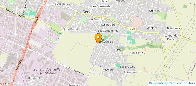 localisation de l'entreprise T.J.O. à GENAS